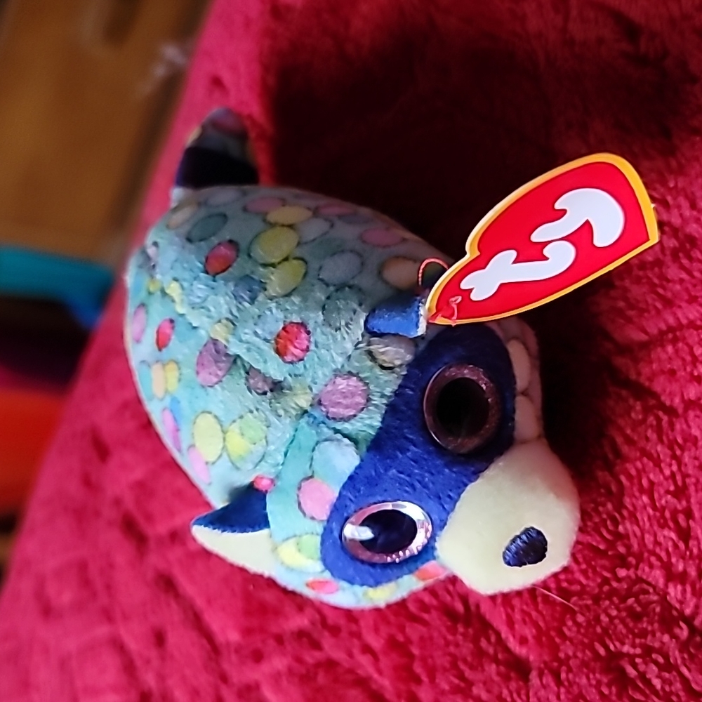 McDonalds Ty Teenie Rugger the Raccoon Mini Plush